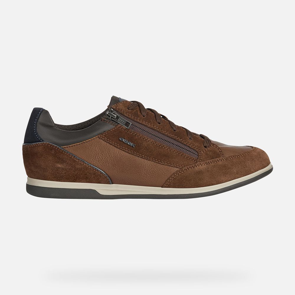 Geox Sneakers Dark Brown Renan - Geox Mens Shoes - FYNTVM715